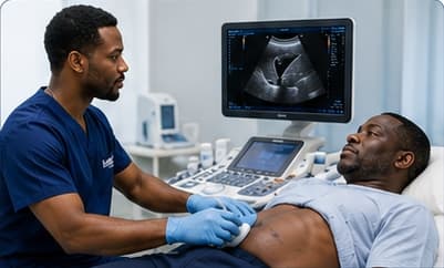 Abdomen ultrasound imaging